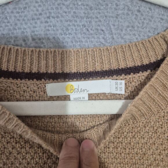 Boden Women's Knit Long Sleeve Wool Blend Sweater Dress 16 - Picture 2 of 7